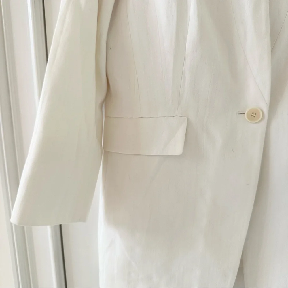 Lafayette 148 New York Blazer - Cream / White - Picture 3 of 8